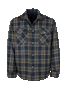 MJ001 - Men's Check Padded Overshirt - NAVY/GREEN - Oxford Blue