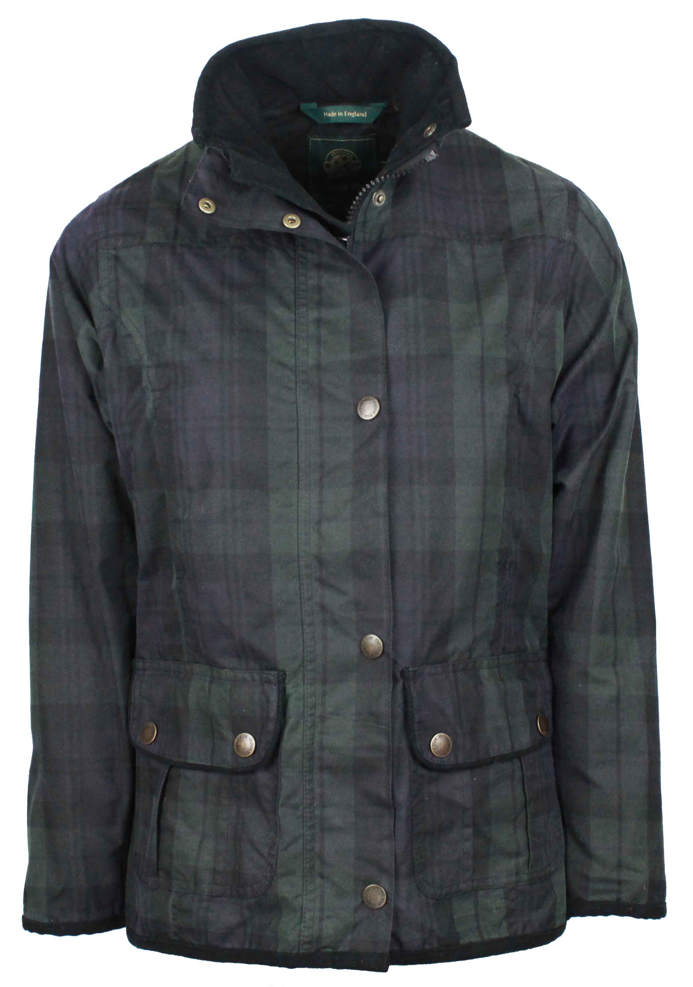 W04 Women s Tartan Eltham Wax Jacket BLACKWATCH