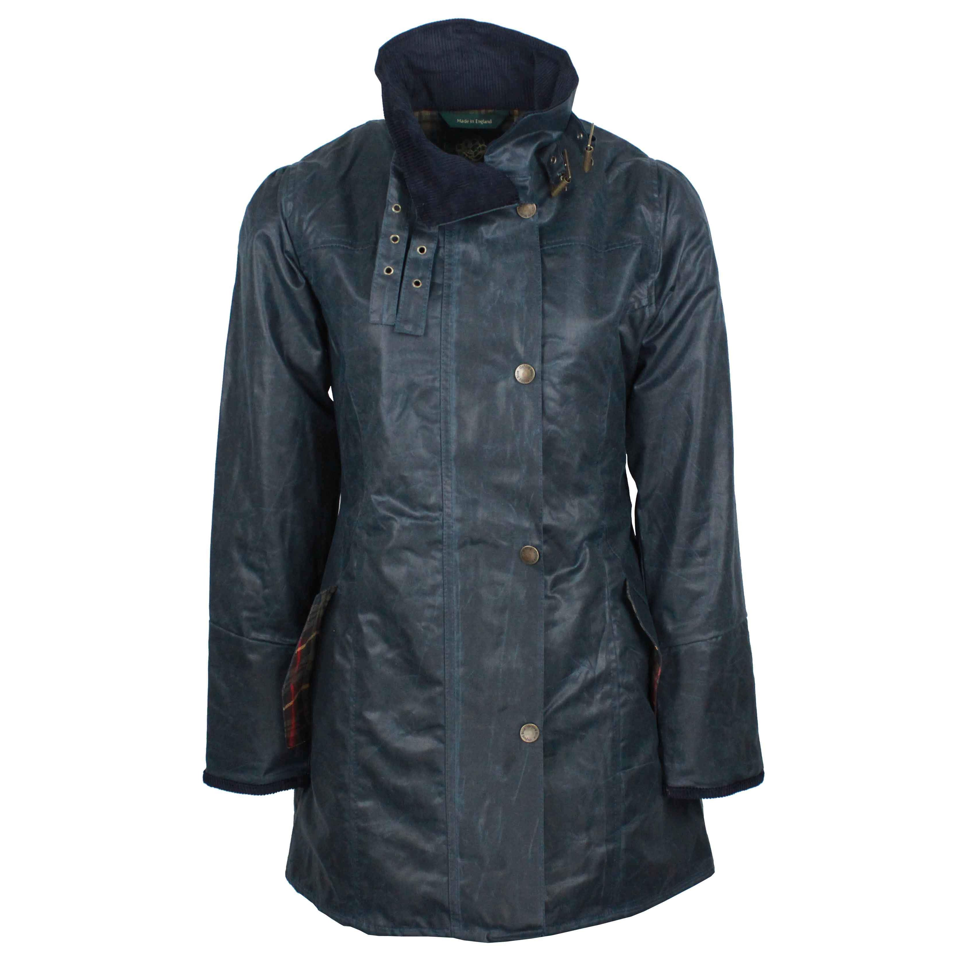 Oxford blue waxed coats online